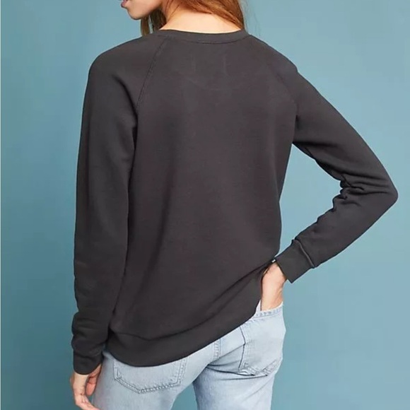 Anthropologie Sol Angeles LA FEMME Graphic Sweatshirt Grey Sz M - Picture 3 of 13
